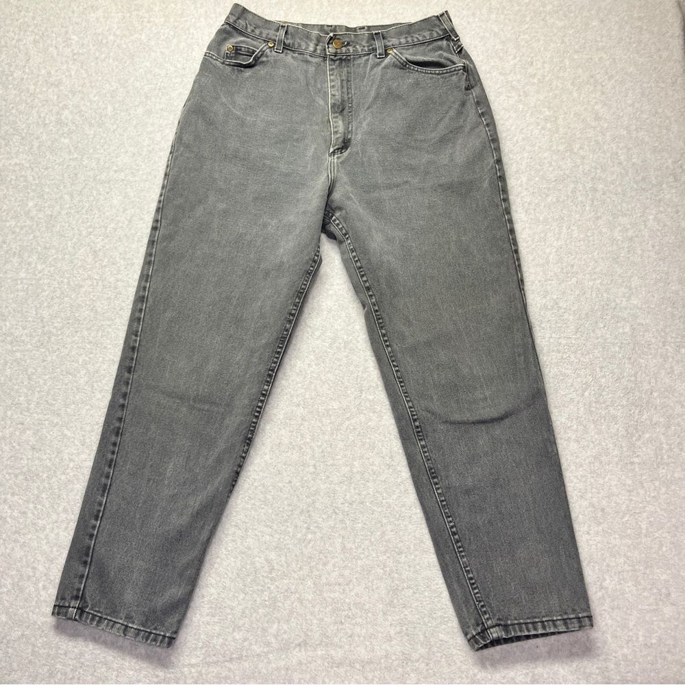 Vintage L.L Bean Jeans Classic Fit High Waisted Straight/Tapered Faded Black 16